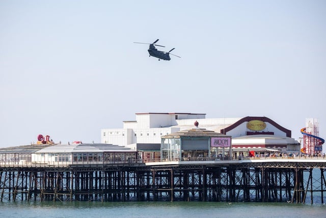 The Chinook over North Pier