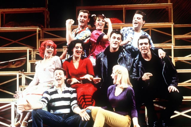 The cast of Grease at the Blackpool Opera House in 2001