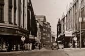 Bank Hey Street from Central Station in April 1953