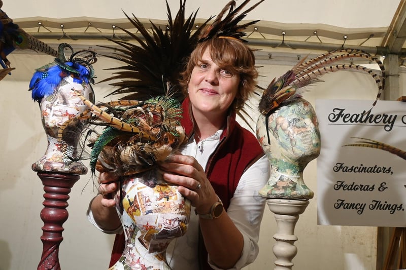 LANCASHIRE POST - BLACKPOOL GAZETTE - 15-07-23  The annual Great Eccleston Show, a two-day event showcasing all things rural.  With demonstrations, competitions, arts, crafts, horticulture and agriculture.  Rachel Frankland on her stall Feathery Pheasant.