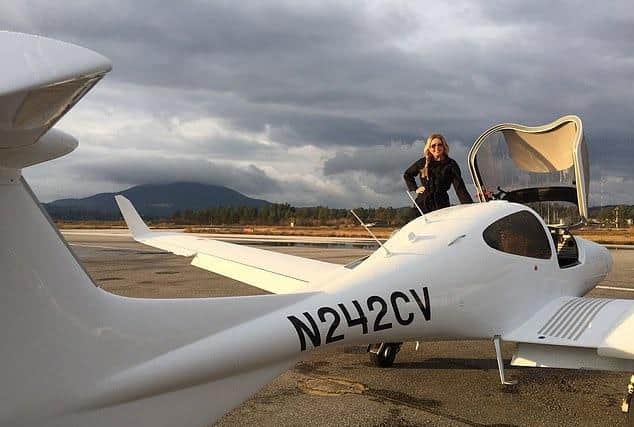 Carol Vorderman donated her private plane 'Mildred' to BAE Systems to help ferry personal protective equipment to NHS staff during the Covid pandemic. (Photo by Carol Vorderman @carolvorders / Twitter)