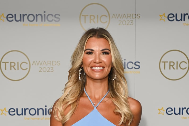 Christine McGuinness, 36, from Blackpool is an English model, television personality and former beauty queen married to TV personality and a comedian Paddy McGuinness. She appeared on the ITVBe reality series The Real Housewives of Cheshire between 2018 and 2020 and has appeared on other television series such as The Real Full Monty and The Games.