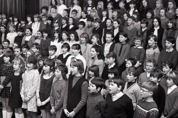 More than 250 children from Garstang and district schools brought a cosmopolitan flavour in their traditional music festival with folk songs from all over the world. The festival is held every two years in the main hall of Garstang County Secondary School. Here they are in rehearsal