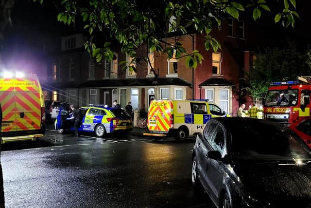 Police, ambulance and fire crews attended the incident, between The Esplanade and Bold Street in Fleetwood, at 9.53pm. (Picture by Nate Fish)