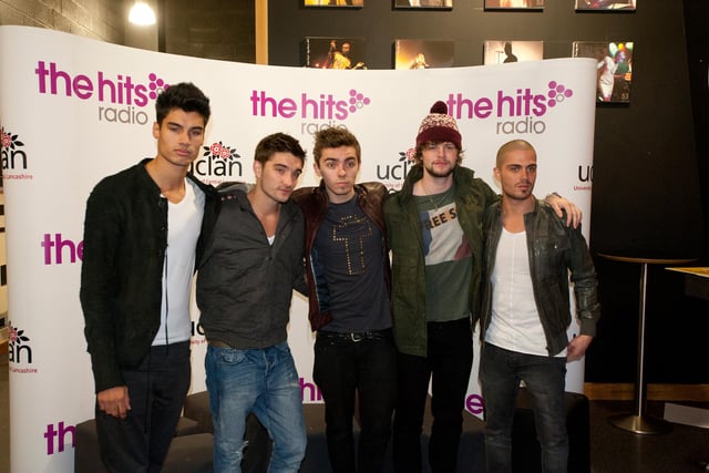 The Wanted before the The Hits Radio Future Hits Live concert at 53 Degrees in Preston. Top Parker is pictured second left