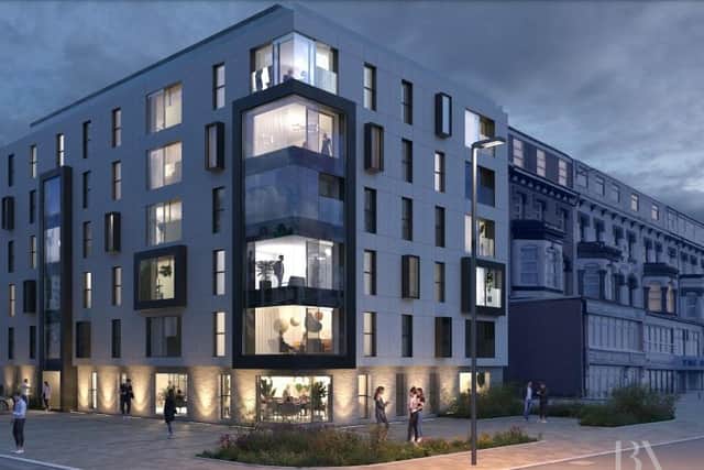 An artist's impression of the proposed apartment block