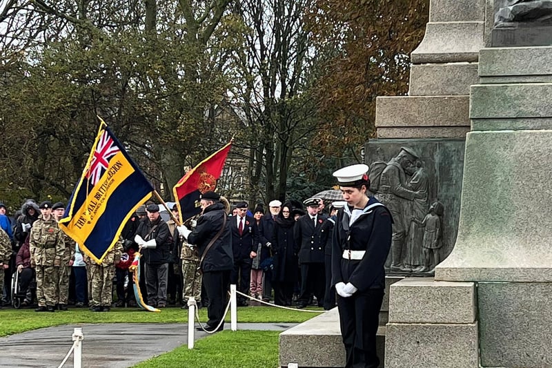 The scene at the Remembrance Day service in St Annes.