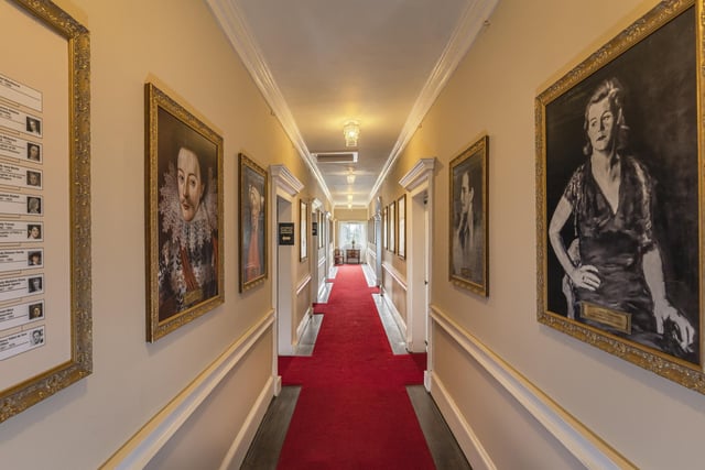 The rich history of the Hall is illustrated in this corridor, which features portraits of Lytham's past squires.