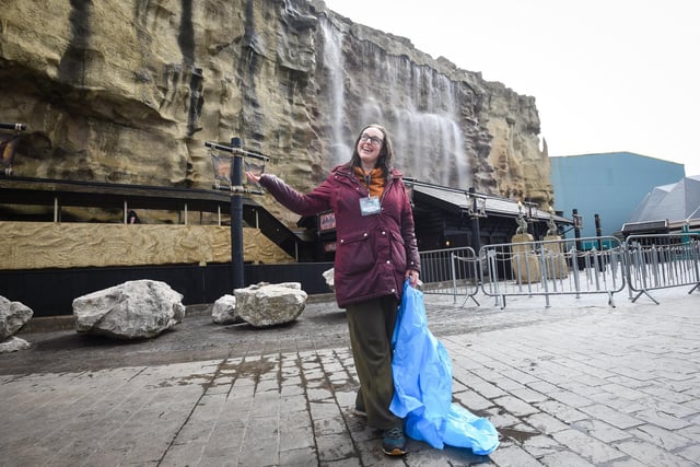 Media day for the newly reopened Valhalla ride at Blackpool Pleasure Beach. Pictured is Gazette reporter Lucinda Herbert.
