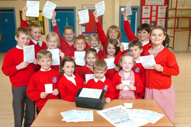 The school council from Clifton Primary School ran a pupil poll over the future of St Anne's swimming pool, 2008