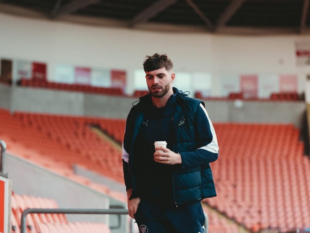 Tom Bloxham was kept quiet for the majority of the game.