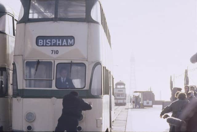 Shock as Coronation Street villain Alan Bradley falls victim to tram number 710 in 1989, on Blackpool seafront. The tram is now for sale.
