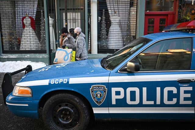 A Gotham Police Department car is spotted (Getty Images)
