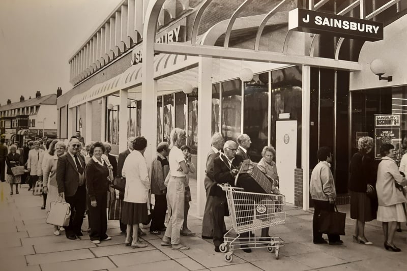 This was the opening of the new Sainsbury's store in Bispham in August 1984. It created 141 permanent new jobs, both full-time and part-time. It was also the eighth Sainsbury's to open in 1984