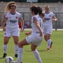 Action from Fylde Women's first game of the season, a goalless draw against Brighouse Town