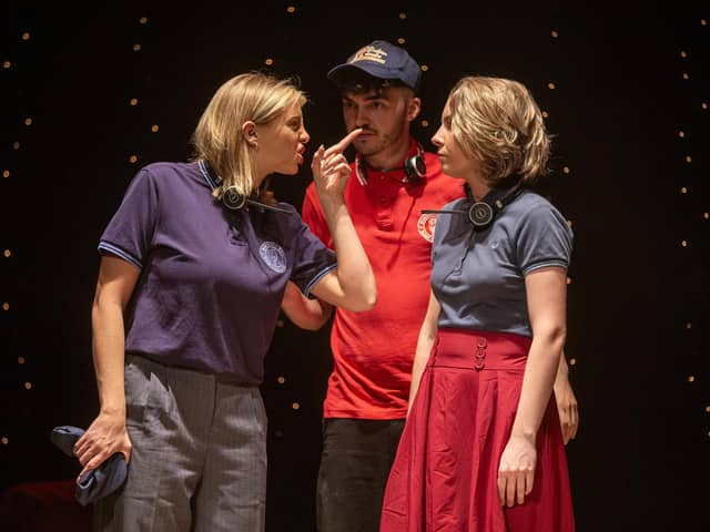 Martha Godber as Sal, Emilio Encinoso-Gil as Kyle and Chloe MacDonald as Nat in Do I Love You?