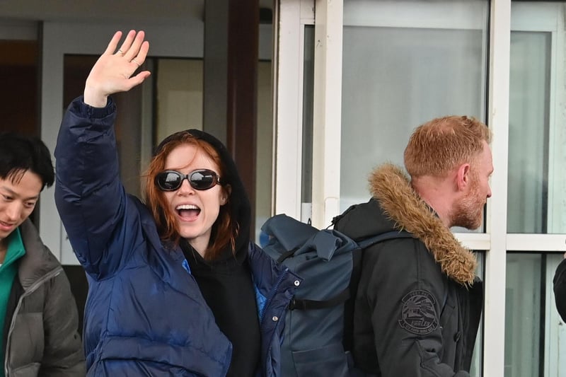 Angela Scanlon waves goodbye