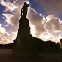 The Mexico Disaster memorial statue on St Annes seafront.