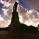 The Mexico Disaster memorial statue on St Annes seafront.