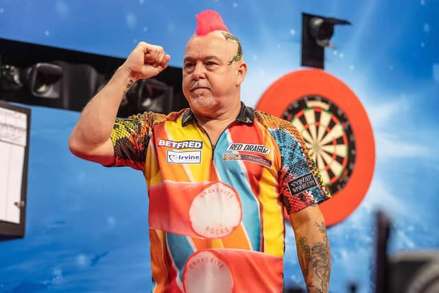 Former Betfred World Matchplay champion Peter Wright saw off UK Open winner Andrew Gilding at the Winter Gardens, Blackpool Picture: Taylor Lanning/PDC