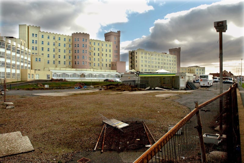 The former garage site in 2006