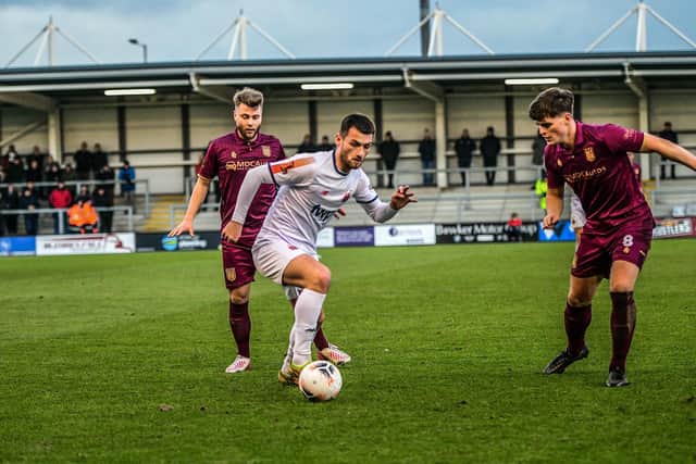 Luke Charman returned to Fylde’s starting line-up on Boxing Day after injury  Picture: STEVE MCLELLAN