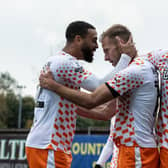 Blackpool's Jordan Rhodes is a defender's nightmare. The on-loan Huddersfield Town forward scores goals as well as being creative. (Photographer Andrew Kearns/CameraSport)