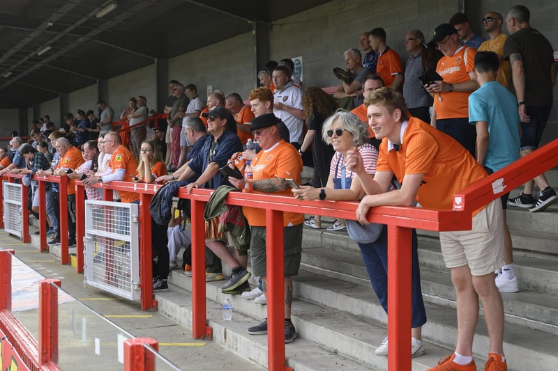Seasiders supporters made the trip to Crawley on the opening weekend.