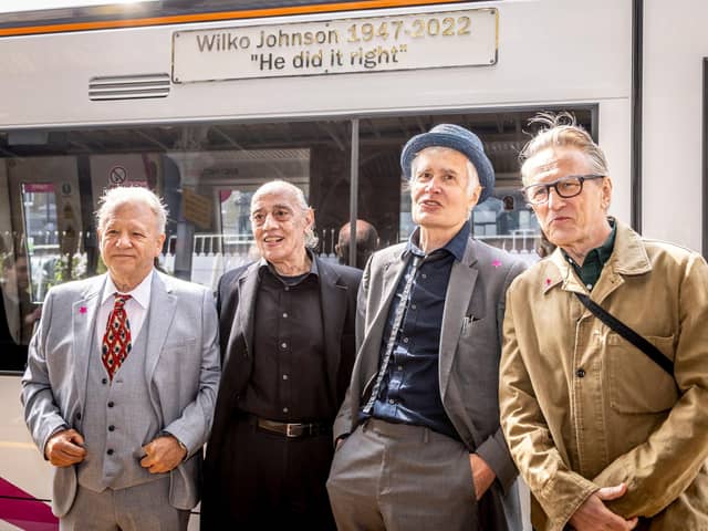 (L-R) John B Sparks from Dr Feelgood, Norman Watt-Roy from the Wilko Johnson Band, brother Malcolm Wilkinson and Essex based writer and musician Will Birch
