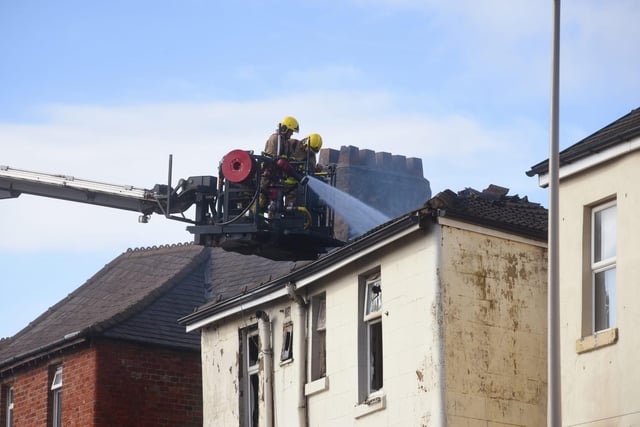 Blaze at a derelict building in Blackpool
