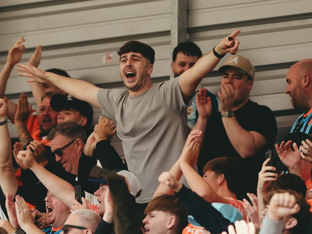 Seasiders supporters packed out the away end at Stockport.