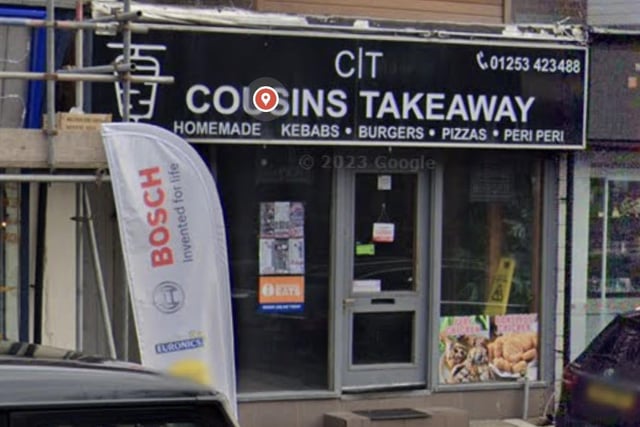 Cousins Takeaway, a takeaway at 9 St Davids Road South, Lytham St Annes was given the maximum score of five after assessment on September 21, the Food Standards Agency's website shows.
