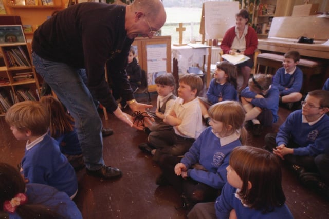 Arachnophobes beware! Bleasdale CE Primary School is not the place to be if you are afraid of creepy crawlies. For youngsters at the tiny village school stopped bugging their teachers for the day as some very special visitors crawled into class. The 26-pupil school played host to a range of multi-legged creatures as well as some slimy visitors from the Creepy Crawlie Roadshow, from the Blackpool-based Wild Animal Project