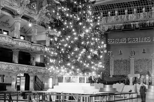 This was the Christmas tree at Blackpool Tower Ballroom in 1954