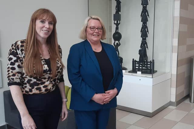 Angela Rayner with Blackpool Council leader Coun Lynn Williams during a visit to Blackpool earlier this year