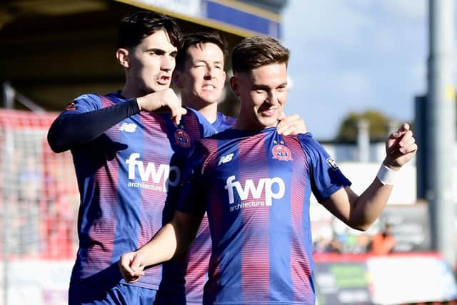 Nick Haughton's double helped AFC Fylde to draw at Kidderminster Harriers Picture: Steve McLellan