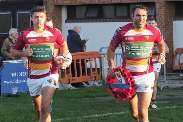 Fylde RFC mark Remembrance weekend ahead of their victory over Huddersfield Picture: CHRIS FARROW / FYLDE RFC