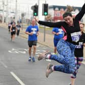 Jumping for joy at the Beaverbrooks Blackpool 10k Fun Run