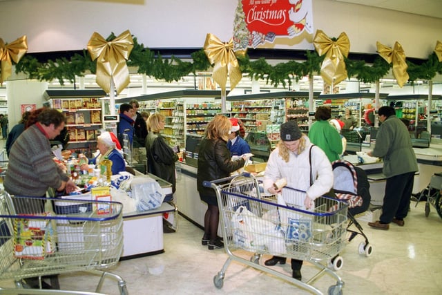 24 hour shopping at the Co-op Hypermarket, Christmas 1997 - it was a big deal in those days, hence the photo opportunity