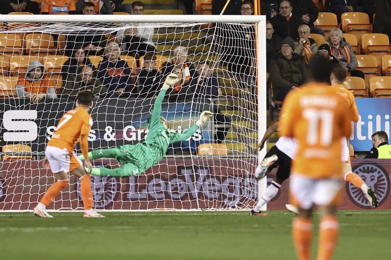 Dan Grimshaw made a big save in the second half to keep Blackpool in the contest, but wasn't involved too much otherwise, apart from picking the ball out the back of the net.
