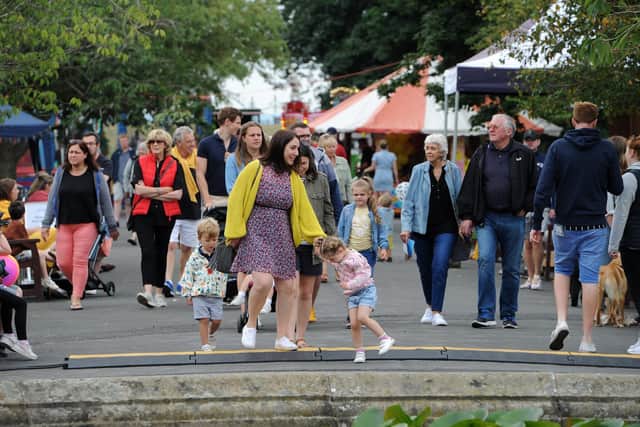 Lytham Ice Cream Festival at Lowther Gardens, Lytham. Large crowds on Saturday. Picture by Paul Heyes, Saturday July 24, 2021.