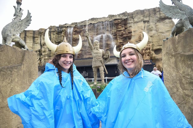 Media day for the newly reopened Valhalla ride at Blackpool Pleasure Beach. Pictured are Abi Richardson and Nicole Buzz from Parks and Pints.