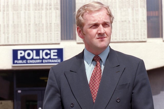 DS Tony Comboye at Blackpool police station, 1998