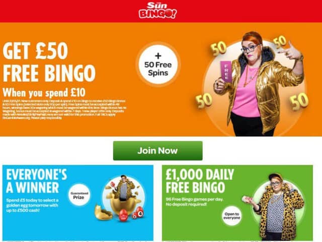 The Sun Bingo was considered the best bingo site overall