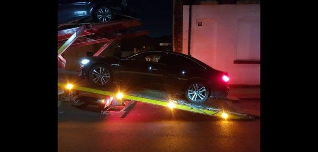 This Audi A6 was seized by police after it was seen "causing a nuisance" in Barbara Castle Way, Blackburn. The driver had previously been warned over inconsiderate driving.