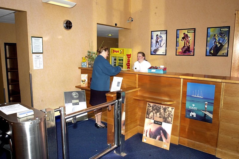 Reception area of the Principal Health and Fitness Centre in 2002