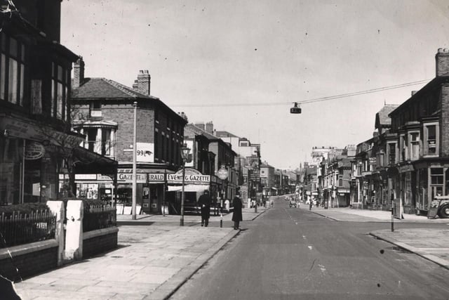 This was Coronation Street in Blackpool as it was in 1953. The electric light suspended across the road was though by one reader to be a cable car! With that in mind the Gazette once used the pictures as an April Fool joke