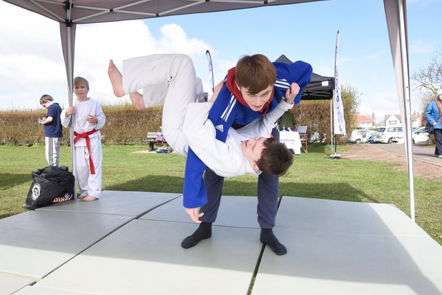 JUdo was among the activities at Fairhaven Lake open day and here are John Tomlinson and Charlie Campbell from Kaidokan Judo Academy.