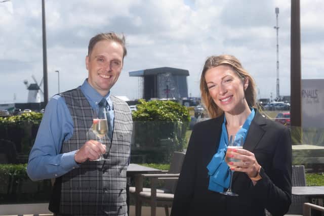 The Clifton Arms Hotel is preparing for the Lytham Festival. General manager Adam Draper and sales and events manager Heather Wignall.