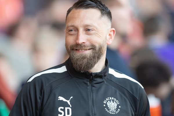 Blackpool's Manager Stephen Dobbie

The EFL Sky Bet Championship - Blackpool v Wigan Athletic - Saturday 15th April 2023 - Bloomfield Road - Blackpool